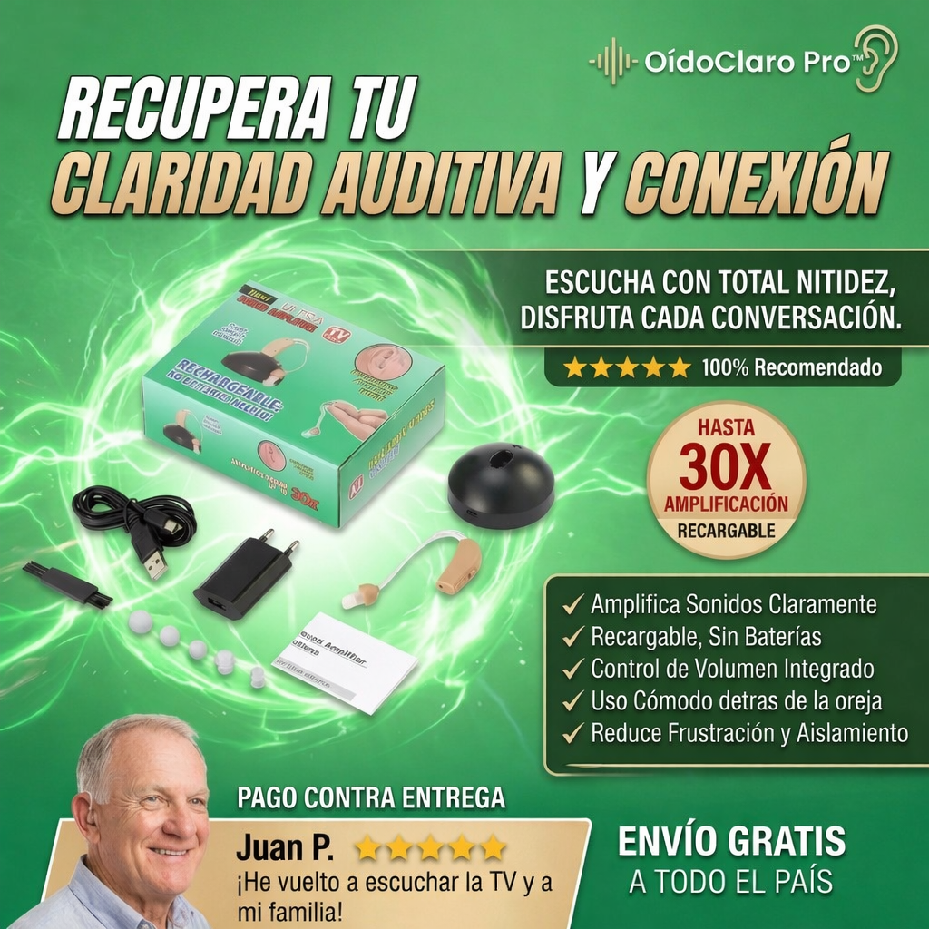 AudiPro™ Audifono Amplificador Para Sordera Recargable