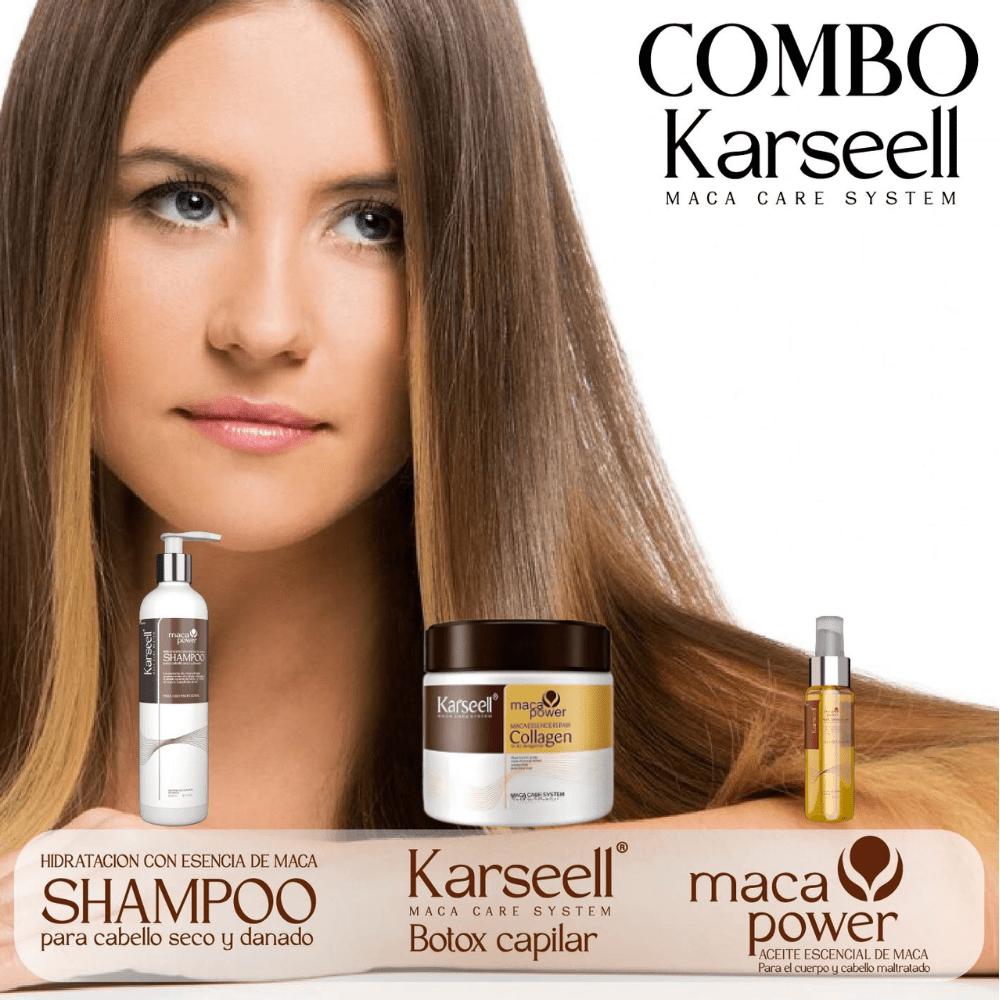 Kit Karseell®: Crema + Aceite + Shampoo - Goldenfy Chile