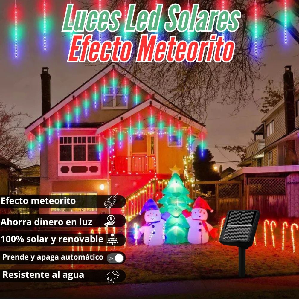 Luces Solares Meteorito - Navidad que Enamora al Instante - Goldenfy Chile