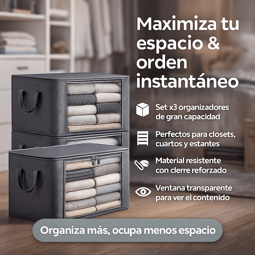 SpaceTrio Organizer™ – Más Espacio, Menos Caos - Goldenfy Chile