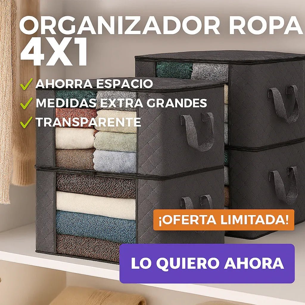 4x1 Súper Promo Caja organizadora de ropa - Organizer™: No más desorden - Goldenfy Chile