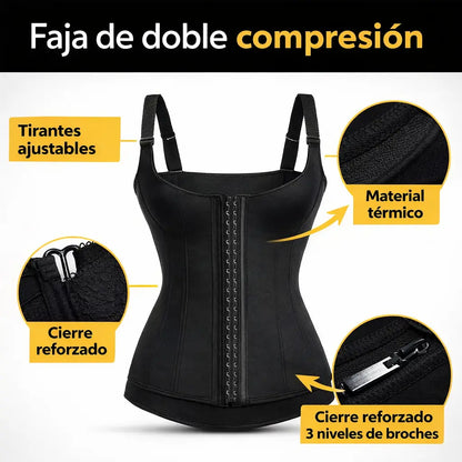 ContourFit™ – La faja de mas Potente de Neopreno DOBLE compresión que aplana la barriga y define al instante