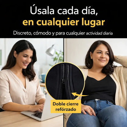 ContourFit™ – La faja de mas Potente de Neopreno DOBLE compresión que aplana la barriga y define al instante