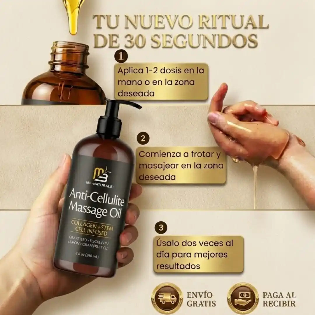 M3 Naturals™: Aceite Reafirmante & Anticelulitis