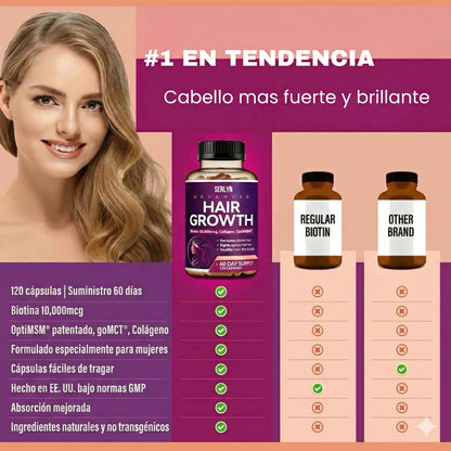 Hair Growth™ - Vitaminas para crecimiento y fortalecimiento del cabello