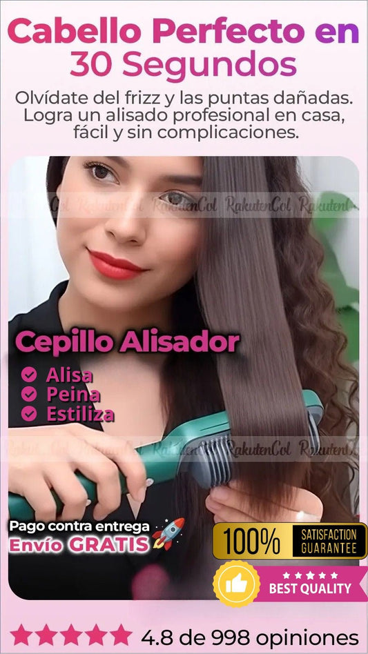 Cepillo Alisador GlossLiss™ – Alisado Profesional en Minutos - Goldenfy Chile