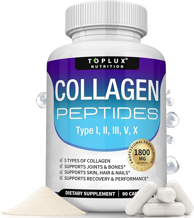 Collagen Complex Peptides - 5 tipos de colágenos - 90 cápsulas - Goldenfy Chile