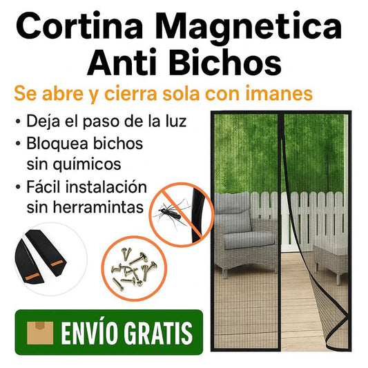 Cortina Magnética AirGuard™ – Ventilación Libre sin Bichos - Goldenfy Chile