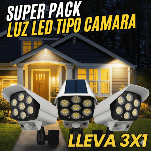 Foco Solar Tipo Cámara SolarSafe™ – Iluminación inteligente que ahuyenta intrusos - Goldenfy Chile