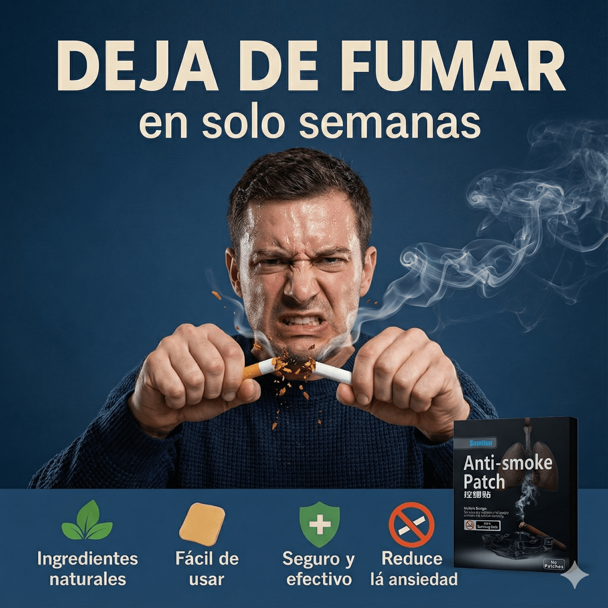 StopSmoke Patch™ - Parches para Dejar de Fumar en la Primera Semana - Goldenfy Chile