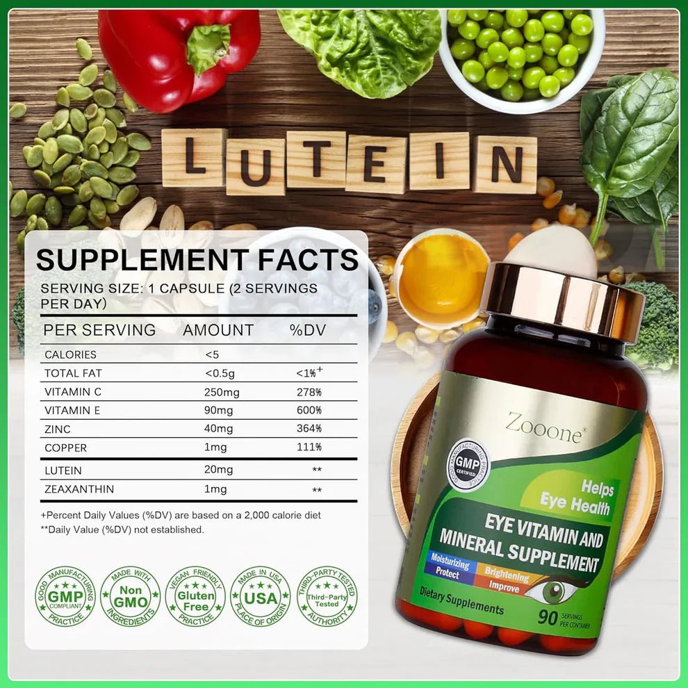 ZOOONE® 60 Caps | Nutrición ocular avanzada para ver nítido y sin fatiga todo el día - Goldenfy Chile