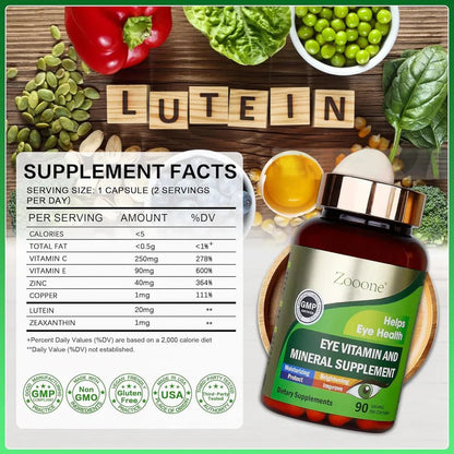 ZOOONE® 60 Caps | Nutrición ocular avanzada para ver nítido y sin fatiga todo el día - Goldenfy Chile